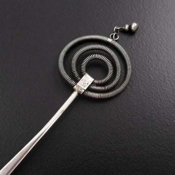 Handmade Miao Ethnic Tribal Hair Stick with Tassel 6.75"